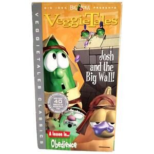 Vintage VeggieTales Vhs 1999 Josh And The Big Wall Kid Teaching Biblical Fun